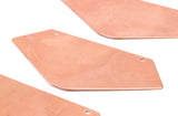 Copper Geometric Blank, 3 Raw Copper Geometric Stamping Blanks (76x36.5mm) D0519