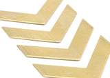 Brass Blank, Raw Brass Chevron Blanks (40x8x0.80mm) A0859--N0612
