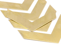Chevron Choker Finding, 6 Raw Brass Chevrons Blanks  (80x20x0.80mm) A0900 N0652