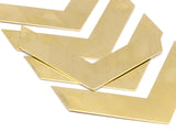 Chevron Choker Finding, 6 Raw Brass Chevrons Blanks  (80x20x0.80mm) A0900 N0652