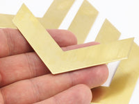 Chevron Choker Finding, 6 Raw Brass Chevrons Blanks  (80x20x0.80mm) A0900 N0652
