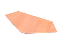 Copper Geometric Blank, 3 Raw Copper Geometric Stamping Blanks (76x36.5mm)   D0510