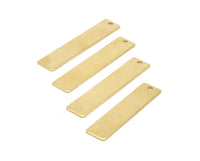 Brass Rectangle Bar, 24 Raw Brass Rectangle Stamping Blank,  Pendants (40x8x0.80mm) A0807