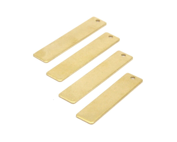 Brass Rectangle Bar, 24 Raw Brass Rectangle Stamping Blank,  Pendants (40x8x0.80mm) A0807