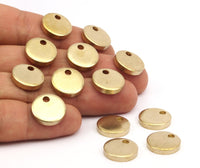 Brass Circle Blank, 6 Raw Brass Circle Blanks (15x3mm) Y227