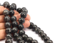 Black Picasso Jasper 12mm Full Strand Gemstone beads G347  T023