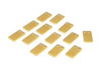 Brass Necklace Bar, 36 Raw Brass Rectangle Stamping Blanks with 2 Holes, Necklace Pendants (15x8x0.80mm) D0335-05--Y022