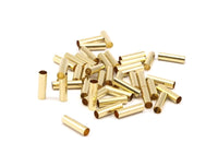Raw Brass Spacer Beads, Raw Brass Tubes (4x14mm) BRC203--N0687