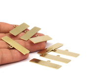 Bracelet Parts Connectors, 20 Raw Brass Bracelet Parts Connectors (40x10x0.80mm)  BRC153--D0414