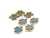 2 Enamel Brass Connector Beads (20x15mm)   B-1