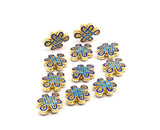 2 Enamel Brass Connector Beads(13x10mm)   B-2