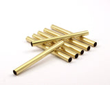 Brass Connector Bead, 12 Raw Brass Tubes (6x70mm) Bs 1538