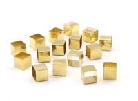 Raw Brass Tubes, 50 Raw Brass Square Tubes  (8x8mm) Bs 1574