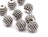 Cubic Zirconia Ball Bead, 1 Pc Navy Micro Pave Cz Cubic Zirconia 10 Mm Ball Bead W00003 B-4