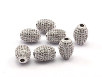 1 Micro Pave CZ Cubic Zirconia  Bead (11.50x8.50mm) Hole Size 2mm  W00006 B-4
