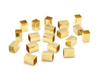Brass Tube Bead, 50 Raw Brass Square Tubes  (12x8mm) Bs1575