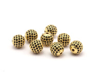 1 Micro Pave CZ Cubic Zirconia  Bead 10mm Hole Size 2mm  W00003 B-4
