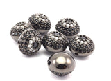 1 Micro Pave CZ Cubic Zirconia  Bead 13x11mm Hole Size 2mm  W00999 B-4