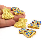 Enameled Brass Caftan Pendant ( 38x28mm) Brc231  B-4