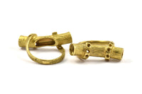 Raw Brass Adjustable Ring N0157