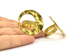 Raw Brass Hammered Boho Ring N0159