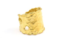 Brass Ethnic Ring, 2 Raw Brass Ring Settings E292