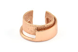 Rose Gold Adjustable Ring, 1 Rose Gold Plated Brass Adjustable Rings N0064 Q0432