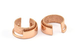 Rose Gold Adjustable Ring, 1 Rose Gold Plated Brass Adjustable Rings N0064 Q0432