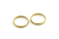 Engagement Ring Setting, 6 Raw Brass Engagement Ring Settings (17mm) MN78