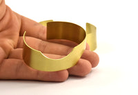Brass Design Bracelet - 2 Raw Brass Cuff Bracelet Blank Bangle (145x20x12x1mm) V016