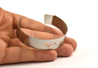 Steel Cuff Bracelets - 4 Stainless Steel Cuff Bracelets (15x145x0.80mm) Stl008 BRC108