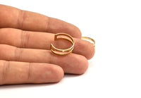 Gold Brass Ring Setting - 8 Gold Plated Brass Adjustable Ring Settings - 16-17mm / 23 Gauge Mn19