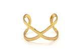 Gold Infinity Ring - 6 Gold Plated Adjustable Infinity Ring Settings - 16-17mm / 23 Gauge Mn30 Q0220