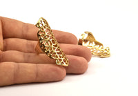 Gold Boho Ring - 1 Gold Plated Adjustable Boho Rings N0142 Q0225