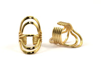 Gold Wire Ring - 1 Gold Plated Adjustable Boho Wire Ring N0145 Q0222