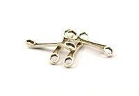 Hand Tool, 2 Antique Silver Plated Hand Tool Pendants (35x7.7mm) N0251