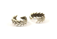 Chevron Ring, 2 Antique Silver Plated Adjustable Chevron Ring Settings - N0076 H0215
