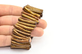 Coral Bead Bracelet, 1 Golden Coral Bead Bracelet (31x6mm) Y088