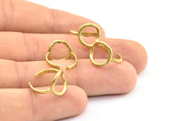Adjustable Circle Ring, 10 Raw Brass Adjustable Circle Rings - (12.5mm) Mn14
