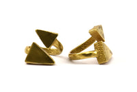 Brass Triangle Ring, 1 Boho Ring, Ethnic Ring, Raw Brass Triangle Ring U055