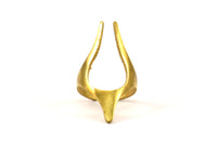 Brass Elegant Ring, Raw Brass Elegant Ring, Swan Ring U061