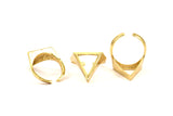 Gold Minimalist Ring - 1 Gold Plated Adjustable Minimalist Rings N0055 Q0231