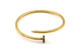 Brass Nail Cuff, 1 Raw Brass Nail Cuff, Bracelet (240x3.5mm) V090