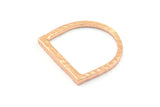 D Shape Rings, 3 Rose Gold Plated Brass D Shape Connectors, Rings (19x20x2mm) BS 1889 Q0458