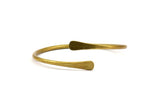 Brass Arm Cuff - 2 Pcs Raw Brass Hammered Cuff Bracelet Bangles (67x3mm) BRC060