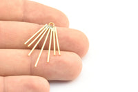 Brass Wire Earring, 2 Raw Brass Wire Earrings, Jewelry Supplies, Findings, Charms (33x19x1mm) E373