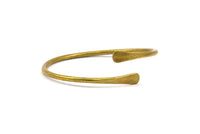 Brass Arm Cuff - 2 Pcs Raw Brass Hammered Cuff Bracelet Bangles (67x3mm) BRC060