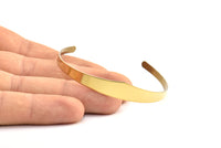 Brass Chevron Cuff, 2 Gold Tone Brass Bracelet Stamping Blank Cuffs (61x10x4x0.8mm) V087