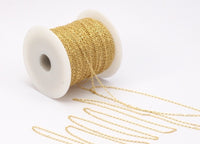 Tiny Chain, Brass Chain, Solder Chain, 10 M - (1.5 X 2 Mm) Raw Brass Soldered Chain -( Z001 )