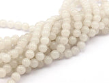 White Quartz 8 Mm Round Gemstone Beads 15.5 Inc G090